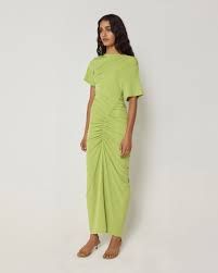 khy asymmetrical ruched dress x Atlein by Khy j mendel blue dress omzu açık dantel detaylı uzun abiye elbise flattering shape Color:Black color