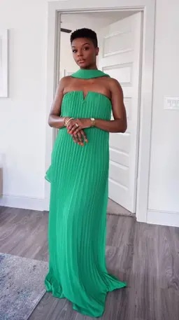lulus green strapless dress Sage Green Plisse Cutout Strapless Maxi Dress | Womens | X-Large (Available in XS, S, M, L) | Polyester/Spandex/Nylon