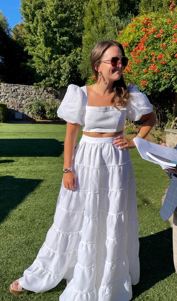 dissh aisle white linen dress The Aisle linen bow mini dress  Crafted in a luxurious yet effortless 100%  linen, made to enhance and not overwhelm.  Limited for pre-order online.   #DISSH #TheAisleEdit
