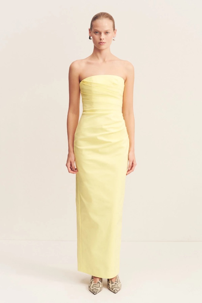 shona joy lani strapless draped maxi dress Forever Favourite  Shop the Lani Strapless Draped Maxi Dress as seen on  @maroobii_. Shop her look at the link in our bio. #ShonaJoy
