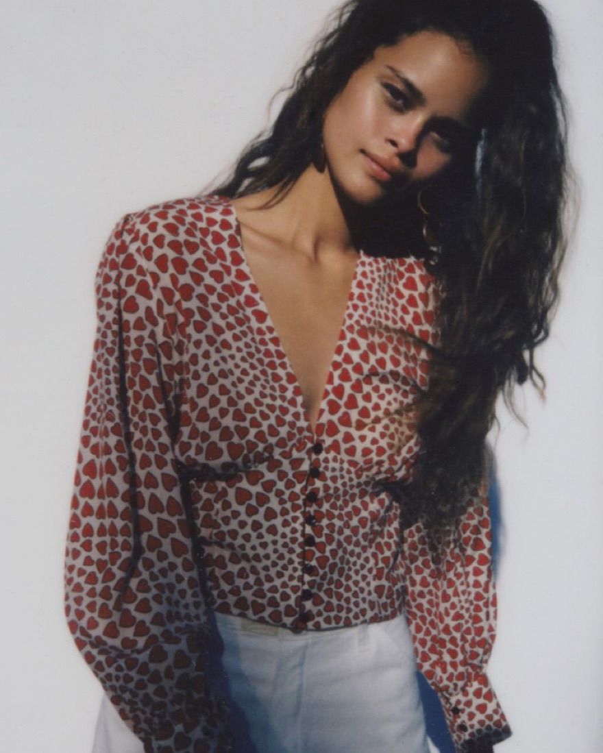 Realisation Par Kaia Red Heart Blouse | Pickle