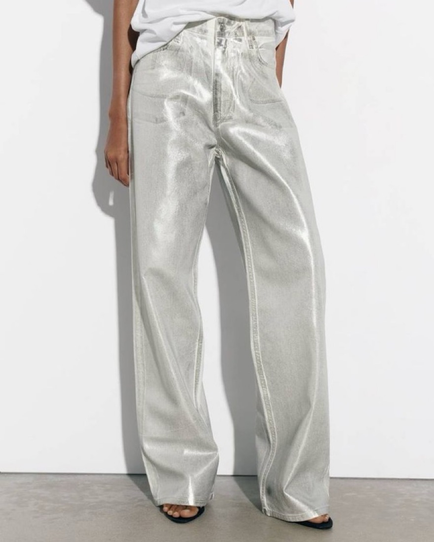Zara Silver Jeans Pickle