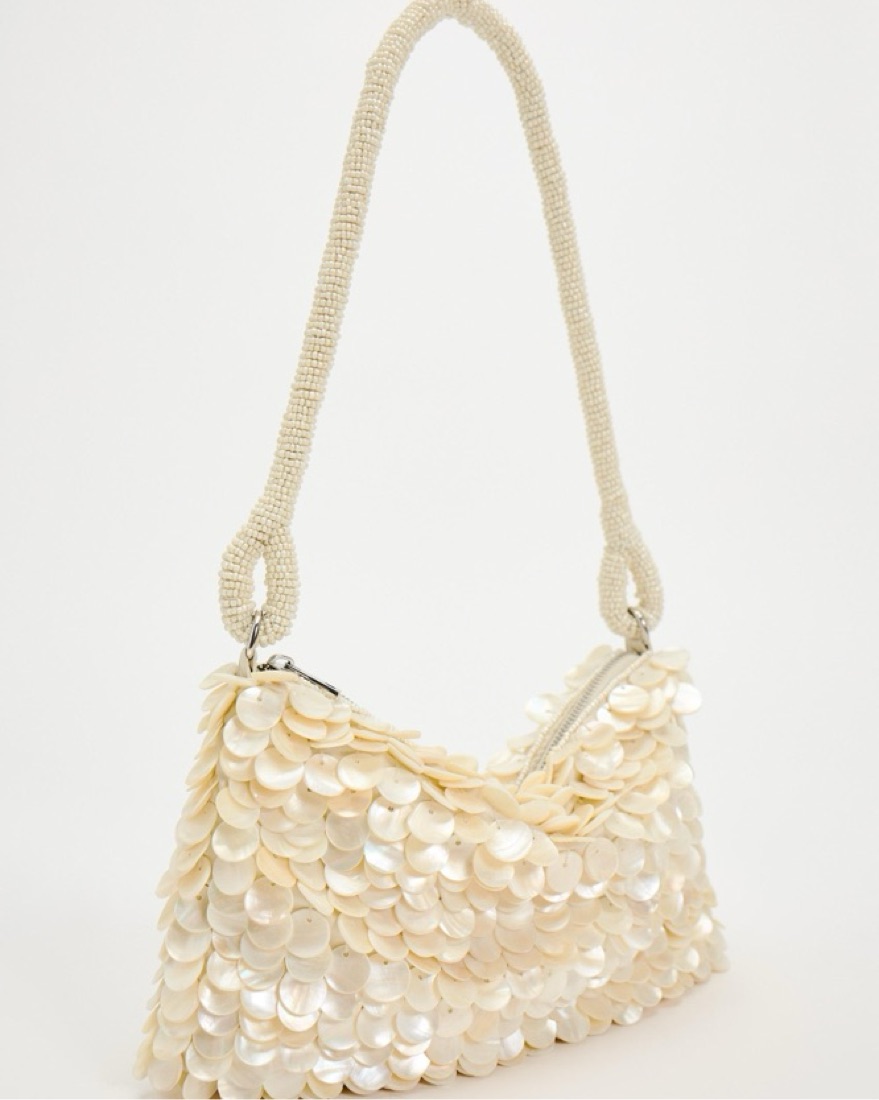 Shoulder Bag Zara Brand Purse ZARA 100% Leather Green Woven