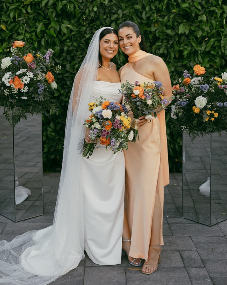 Misha Ellison Gown Peach Fuzz Pickle