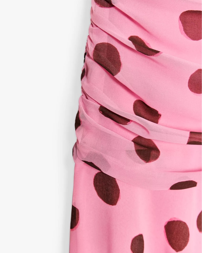 Zara- Polka Dot Maxi Dress Pickle