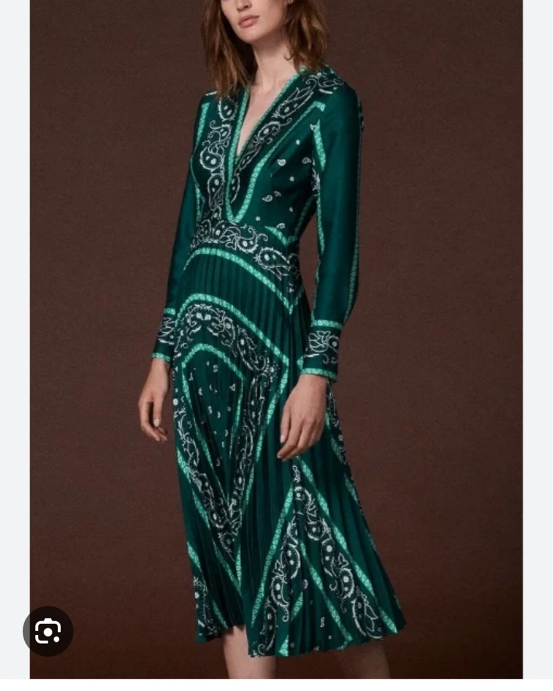 Sandro Cactus Bandana Dress Pickle