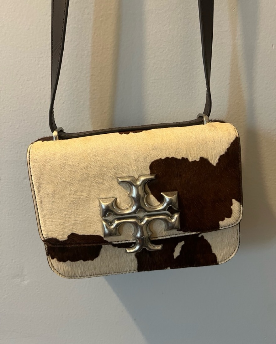 Tory Burch Calf Hair Cow Print Bag Pickle