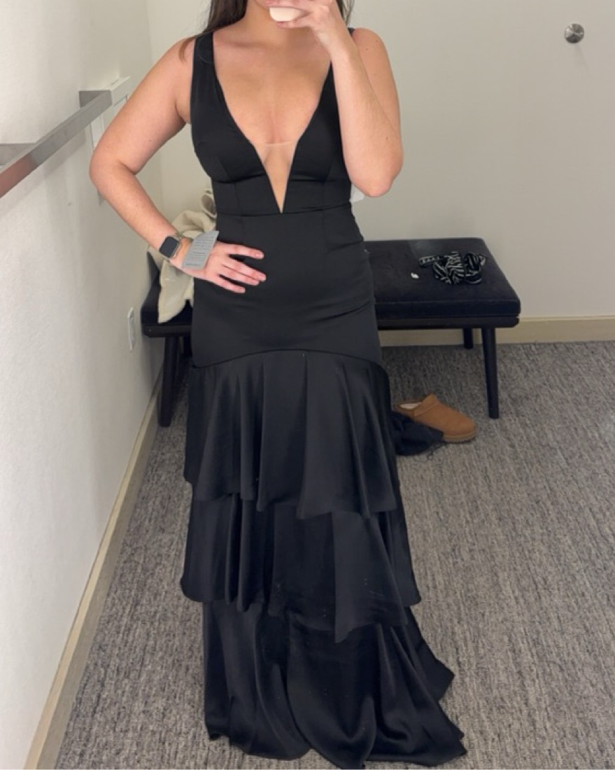 Katie May Old Money Tiered Gown Pickle