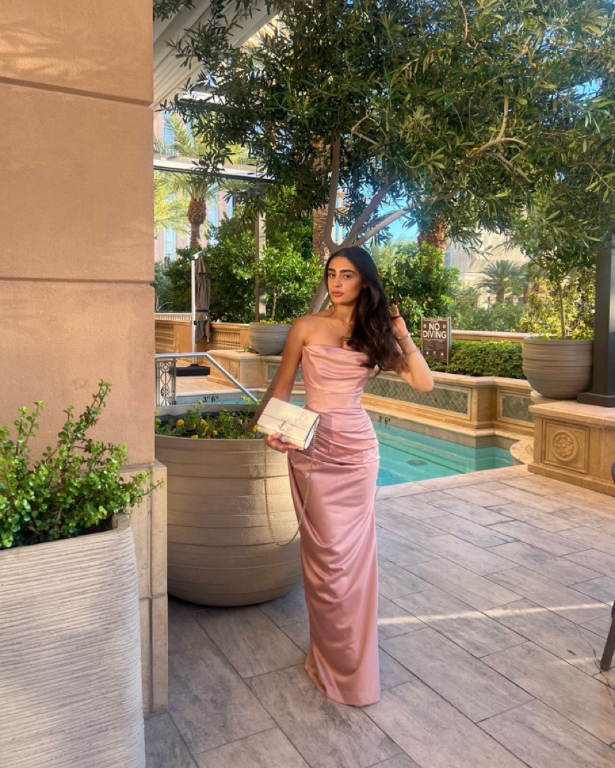 house of cb adrienne dress pink Clothing : Maxi Dresses : 'Adrienne' Blush Satin Strapless Gown