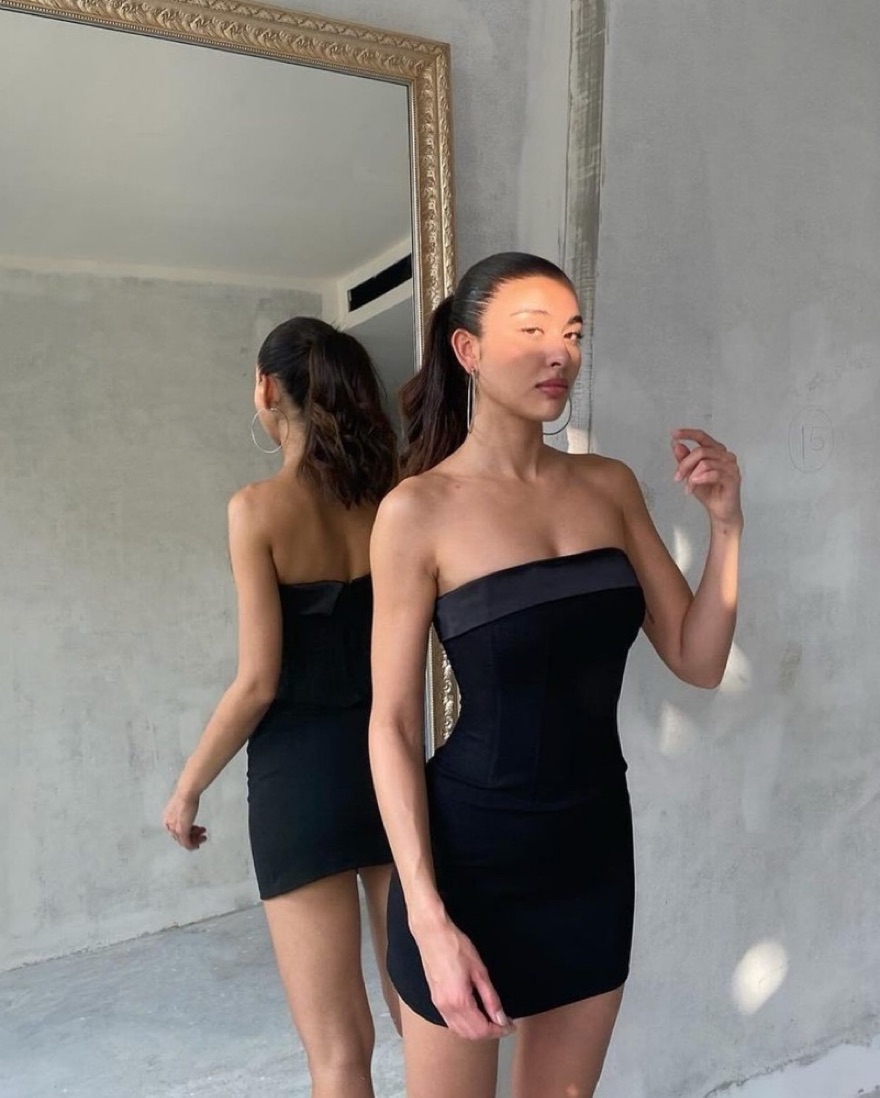 With Jean Chloe Corset Dress Pickle - Main Image