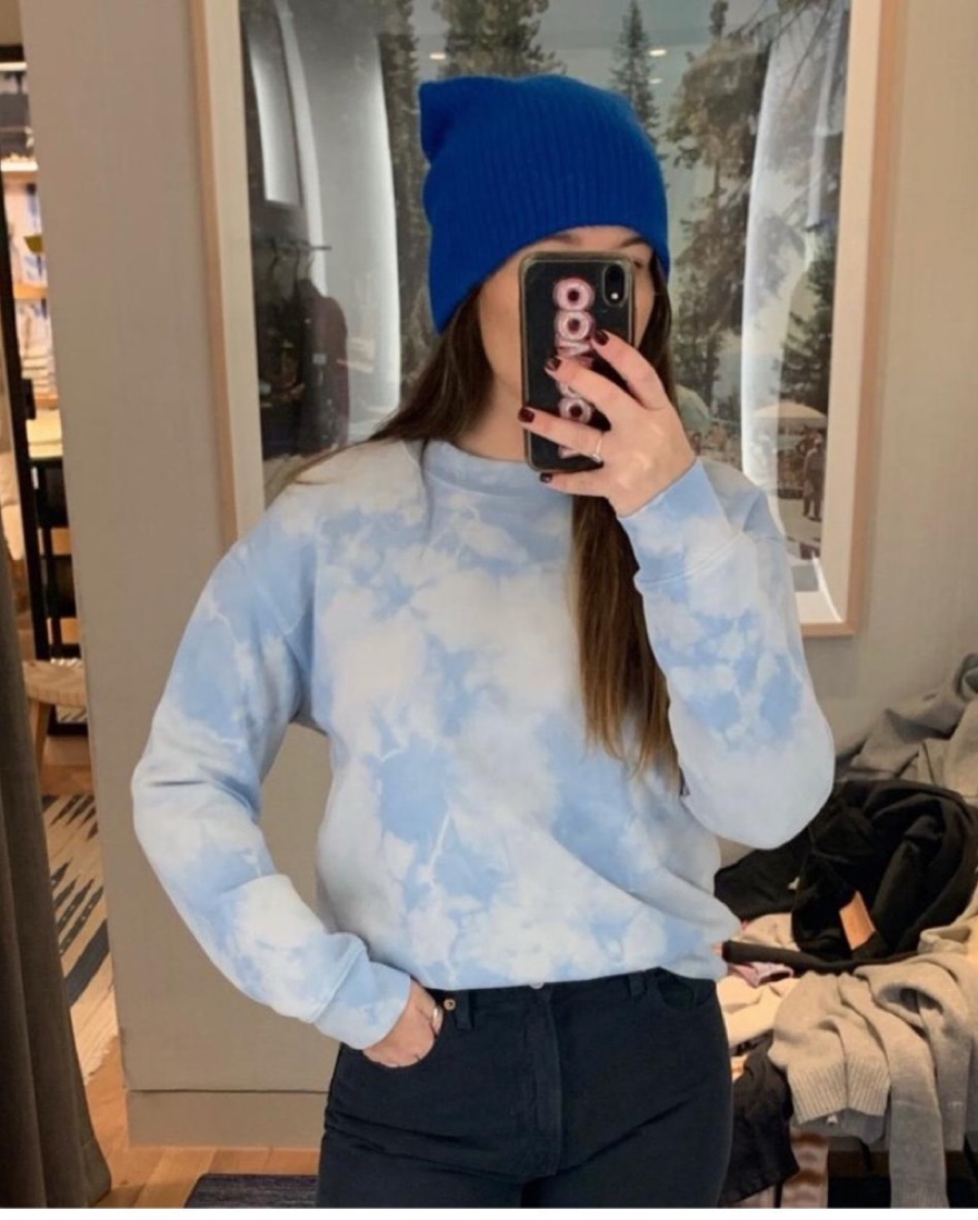 Raquel Allegra Tie Dye Sweatshirt NWT Pickle