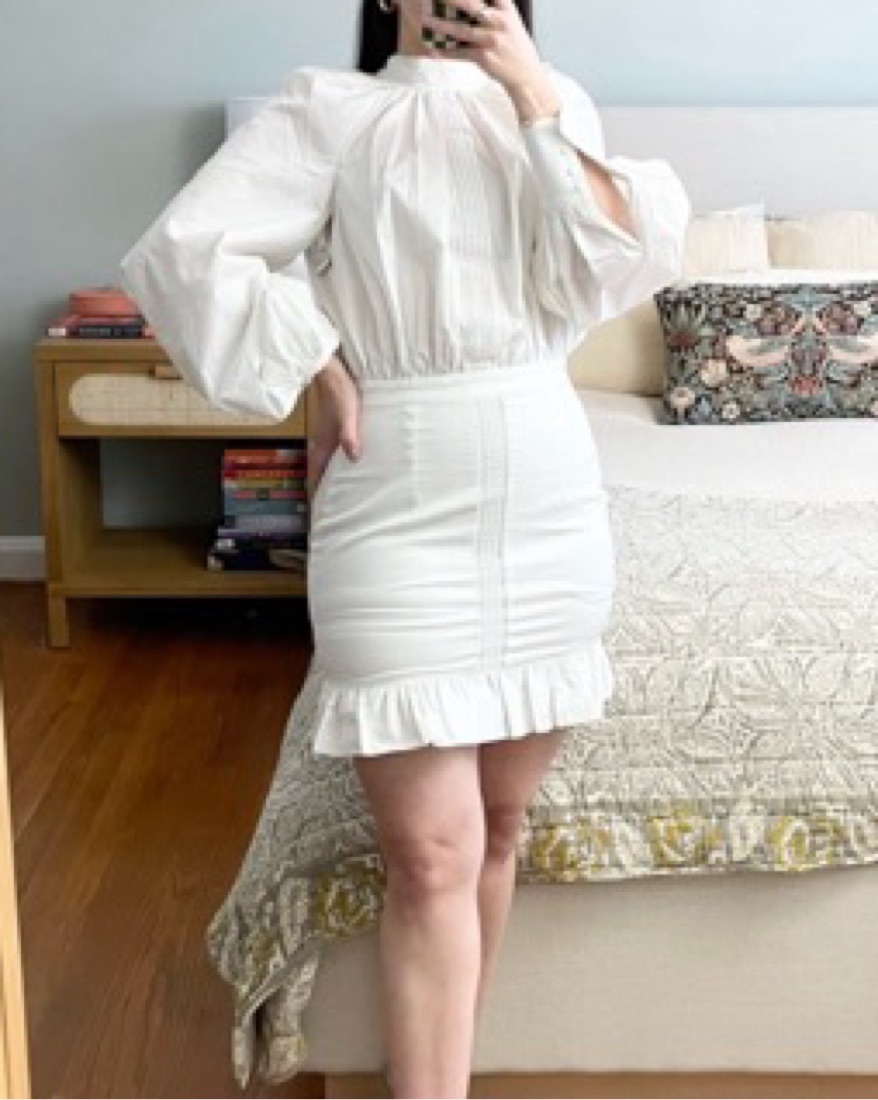 House Of CB White High Neck Mini Dress Pickle