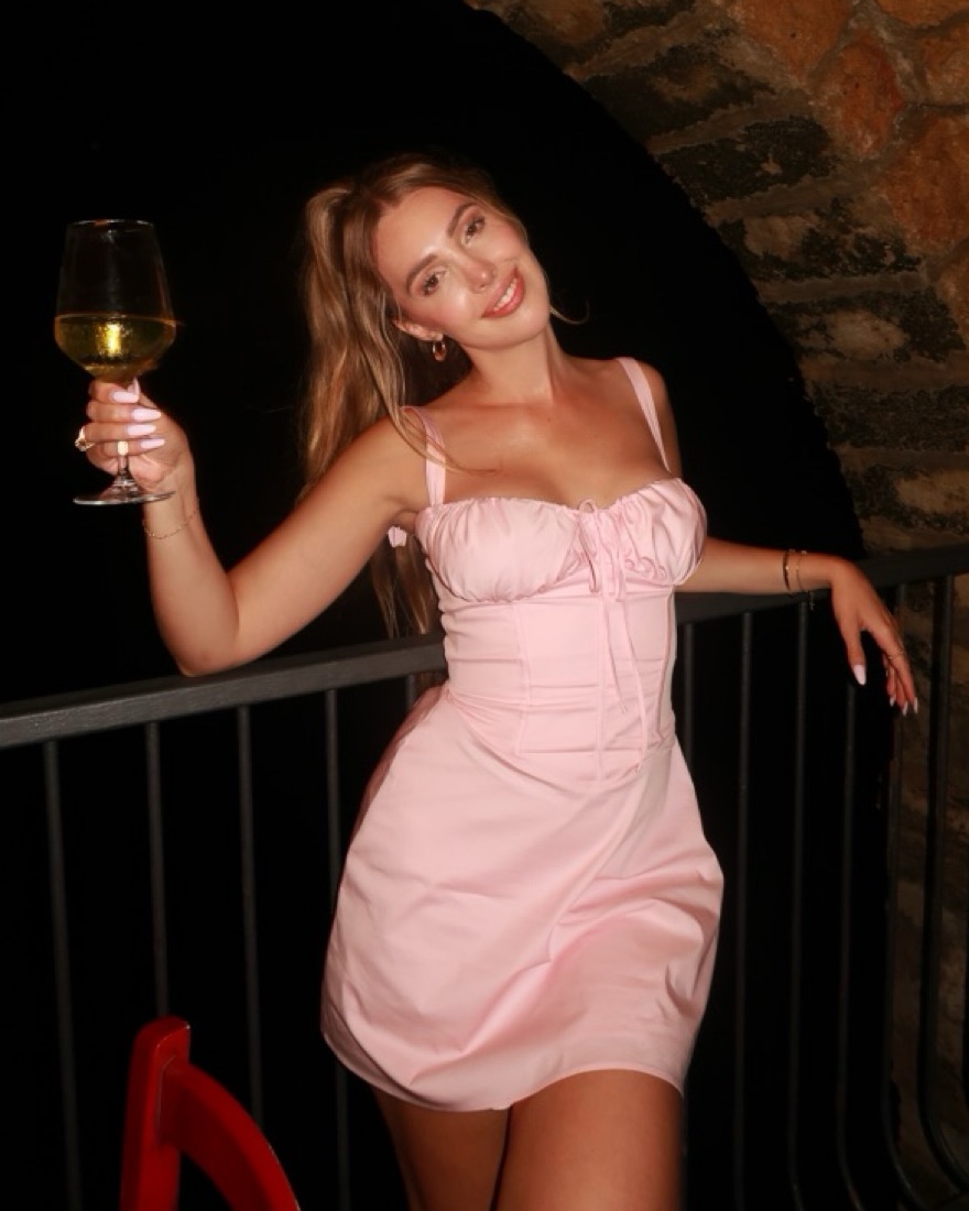 House Of CB Carlotta Pink Corset Dress Pickle