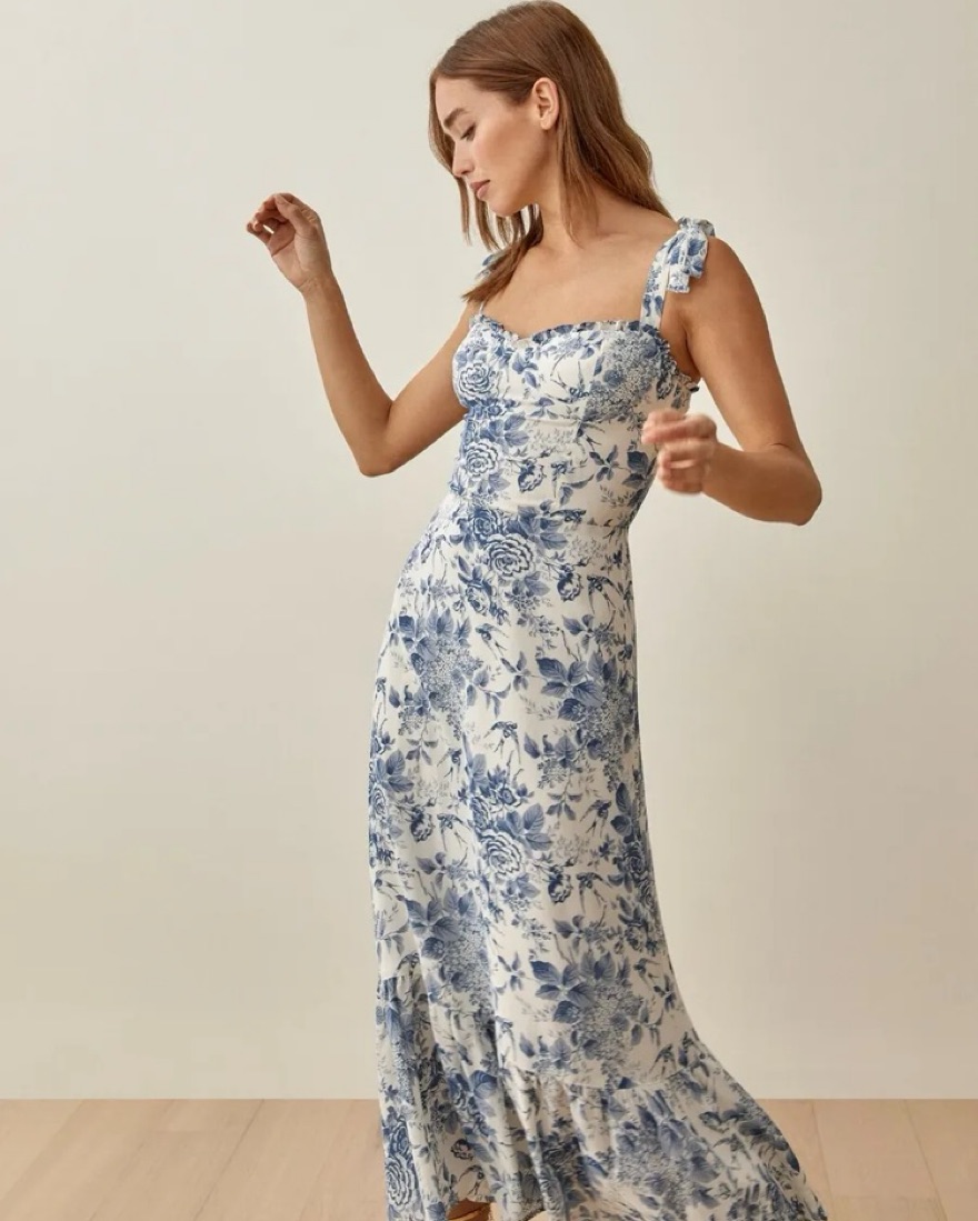 maxi babydoll dress Floral YELLOW / MEDIUM 100% Cotton DAZY Elegant Champagne Gold Calf Width:16.1 in size-16-1-2-34-35