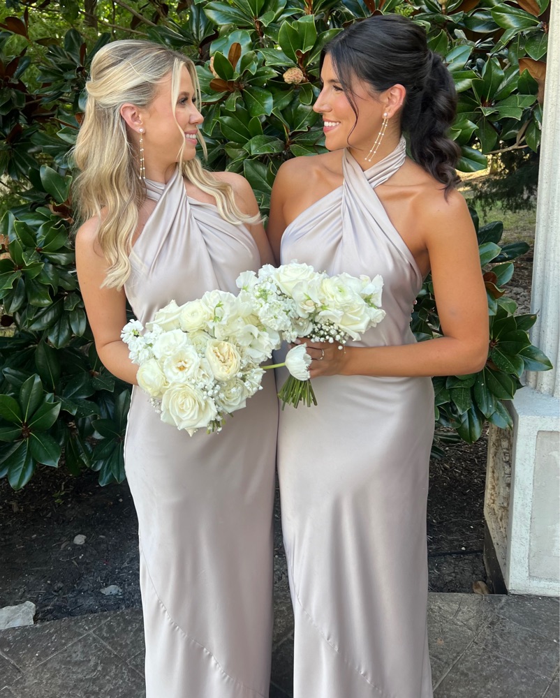 Jasmine Halter Maxi dress long Pickle