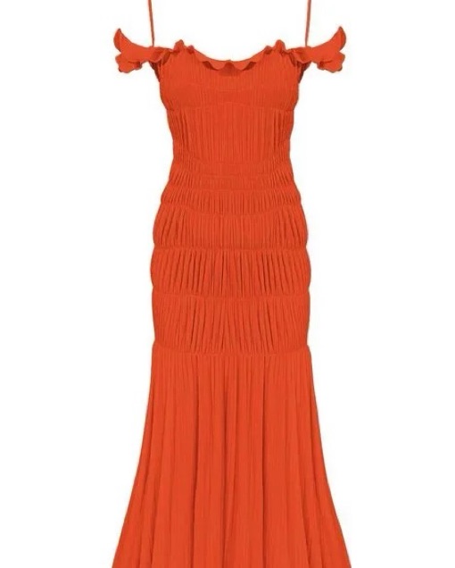 Georgia Hardinge Harlow Dress Red Orange Pickle