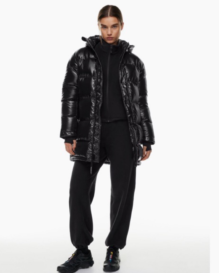 Aritzia Super Puff Midi — Hi Gloss 2XS Pickle