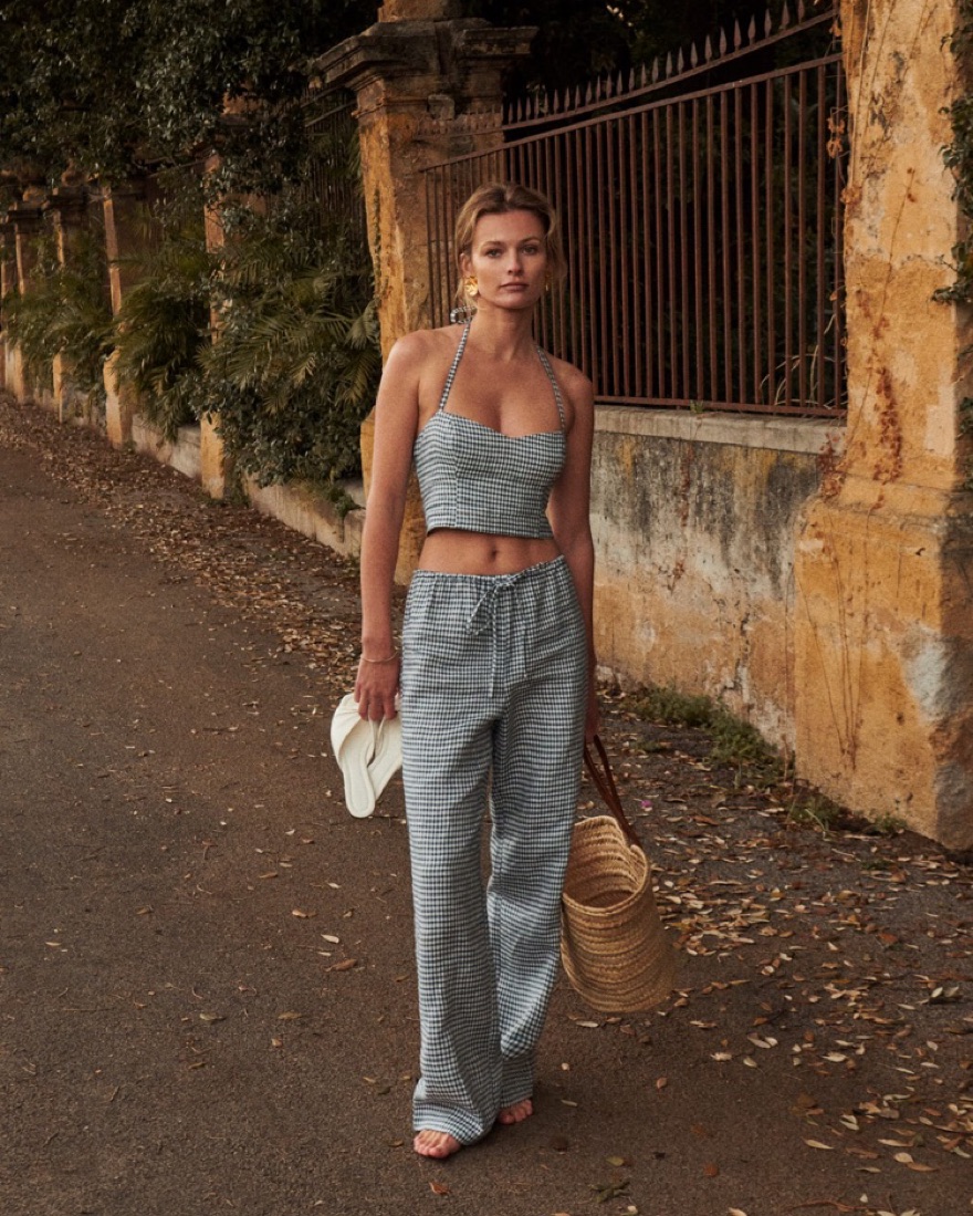 Reformation Jaida Linen Two Piece Pickle