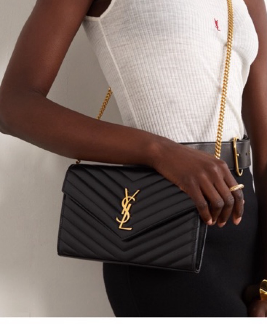 Crossbody Bag Ysl Monogram Chain Wallet Saint Laurent YSL Black