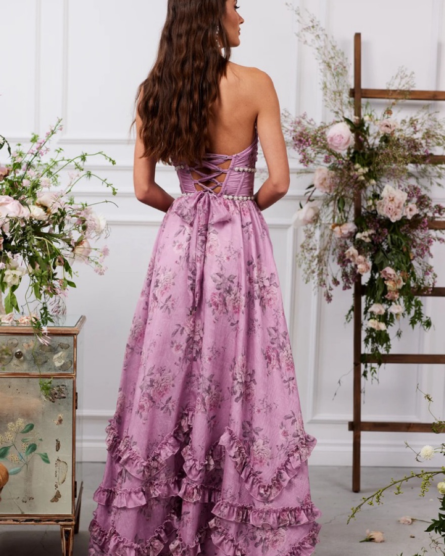 Scarlette Lilac Tapestry Rose Gown Pickle