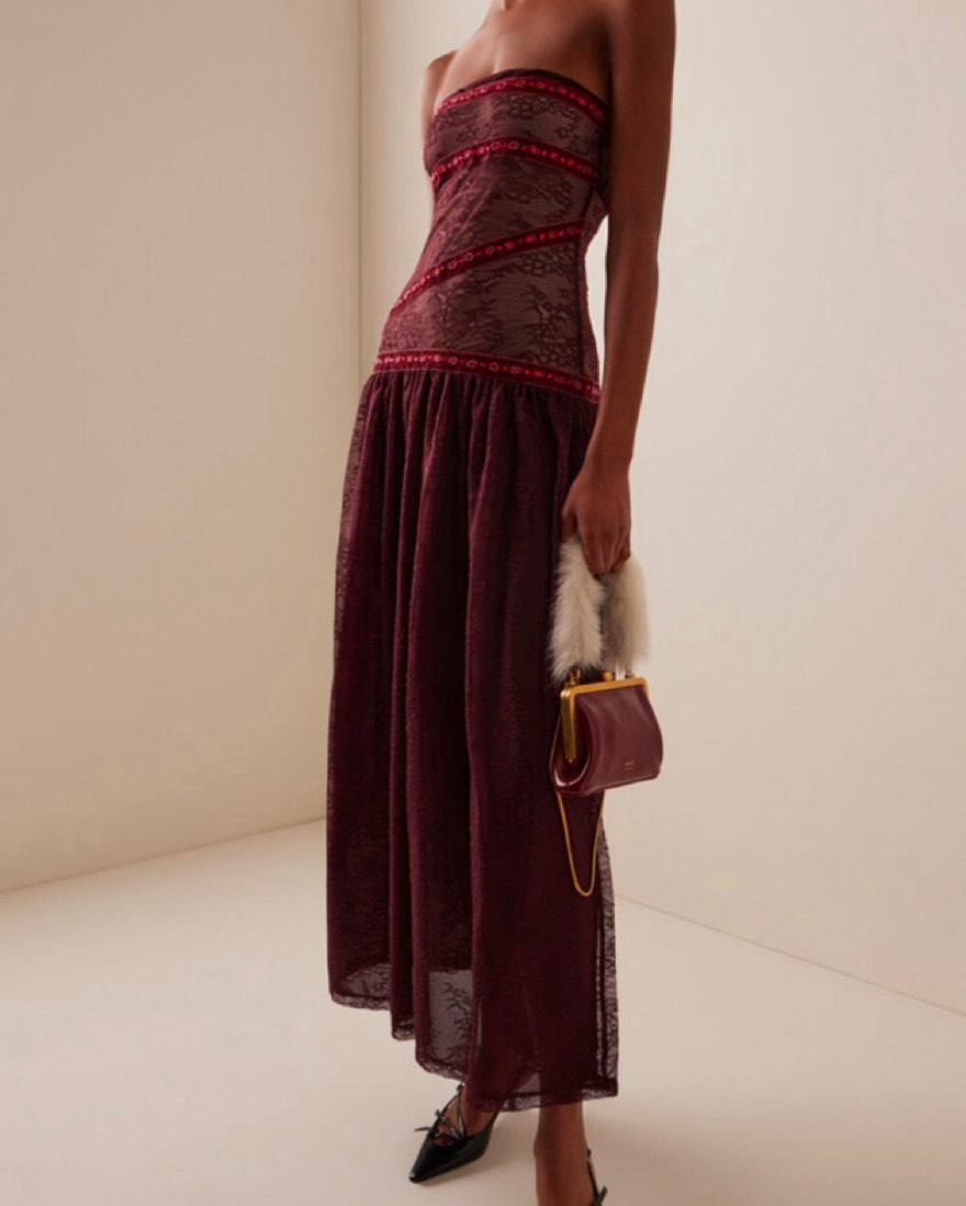 Fait Par Foutch Colette Lace Dress Pickle