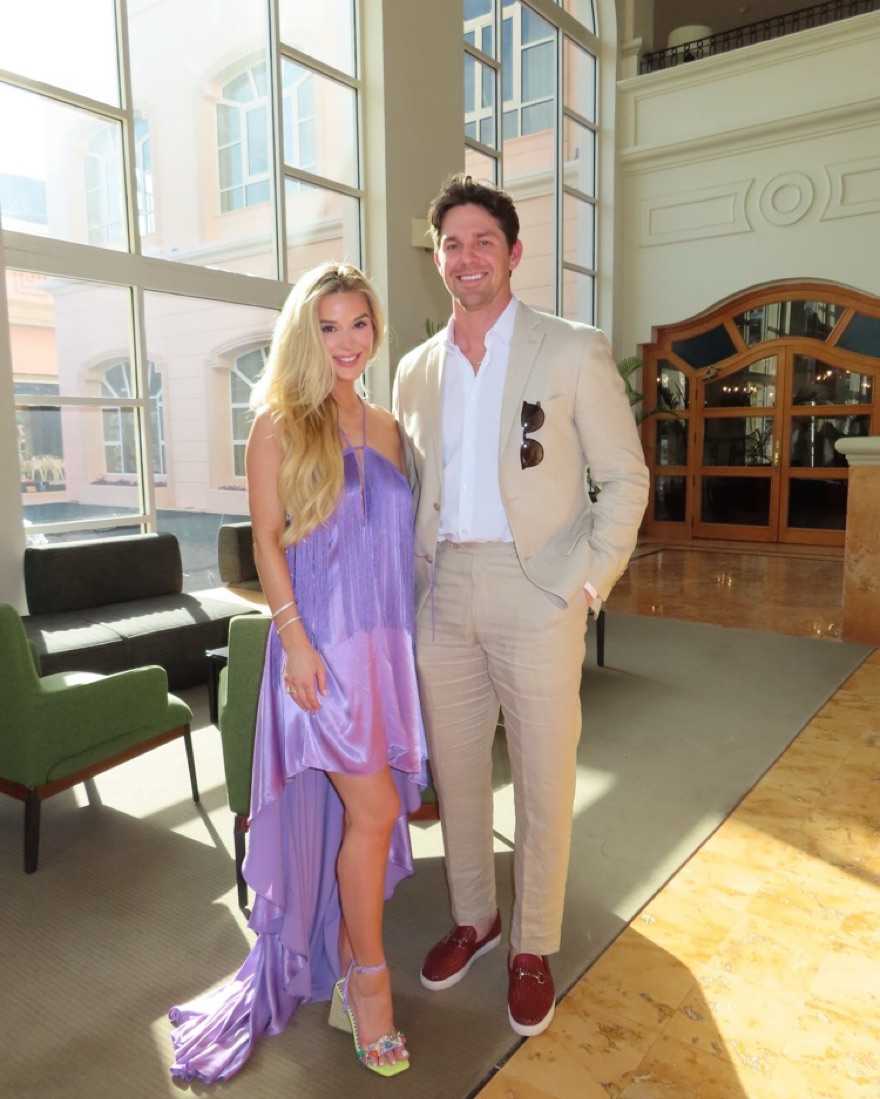 Purple Flowy Revolve Gown Pickle