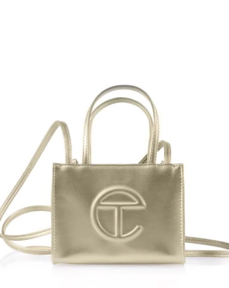 Small gold telfar bag | Pickle