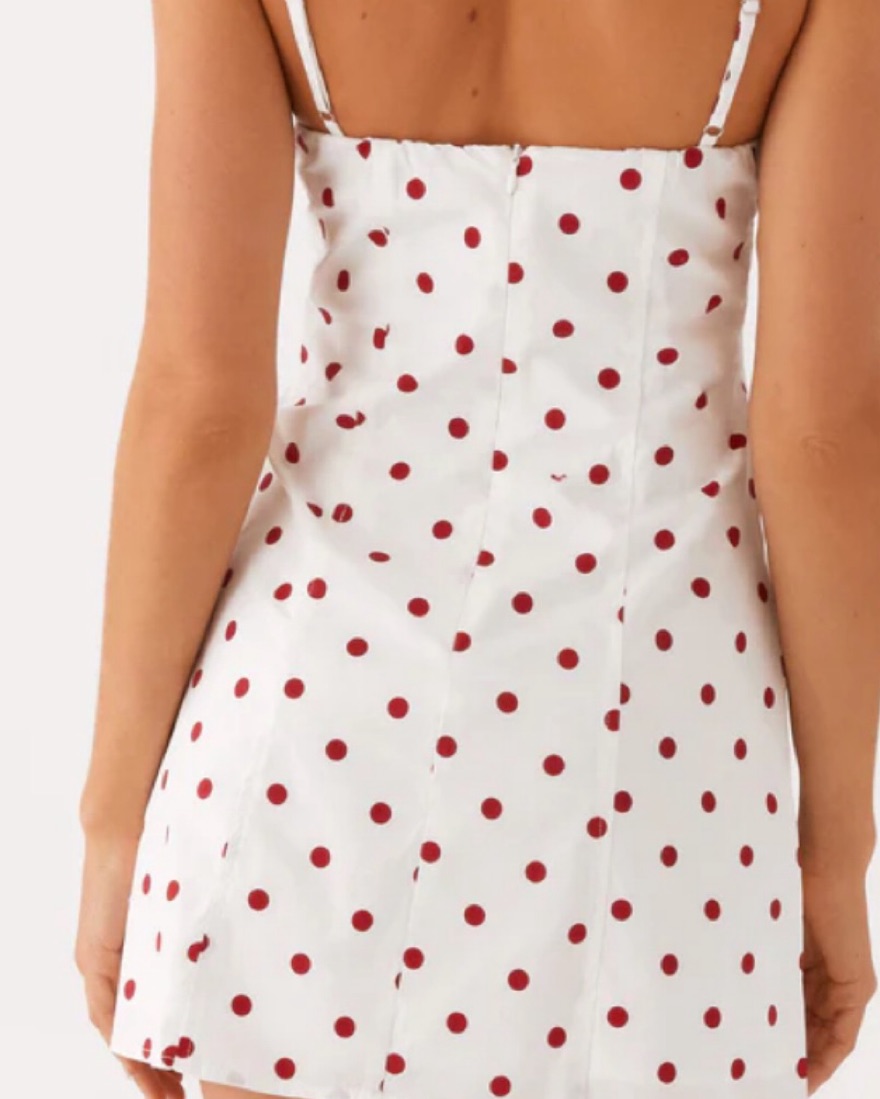 Peppermayo Mini Polka Dot Dress Pickle