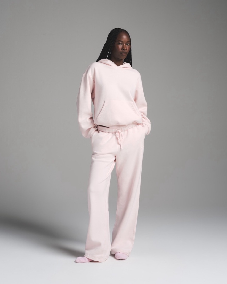 Skims Pink Cotton Fleece Sweat Set Pickle