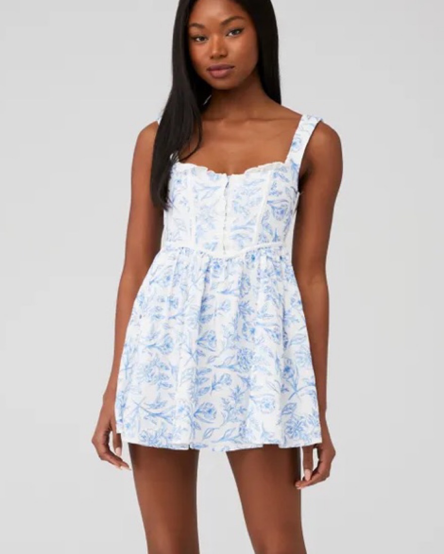 For Love and Lemons Maisie Mini Dress Pickle