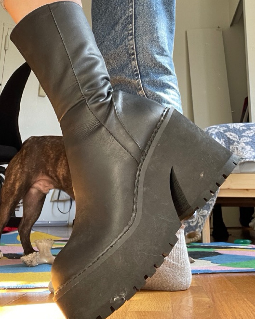 Unif Shoes Unif Knee High Boots Trinity Platform Boot