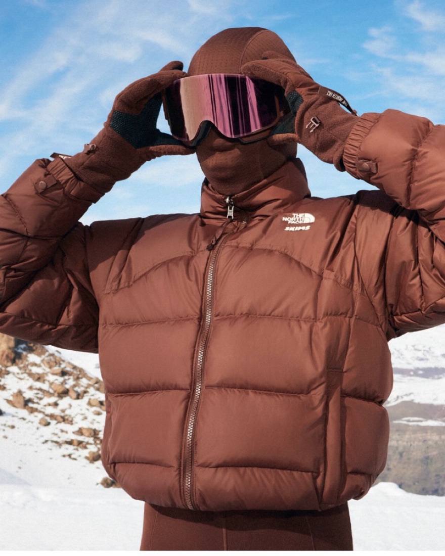 Northface X Skims Puffer jacket Pickle