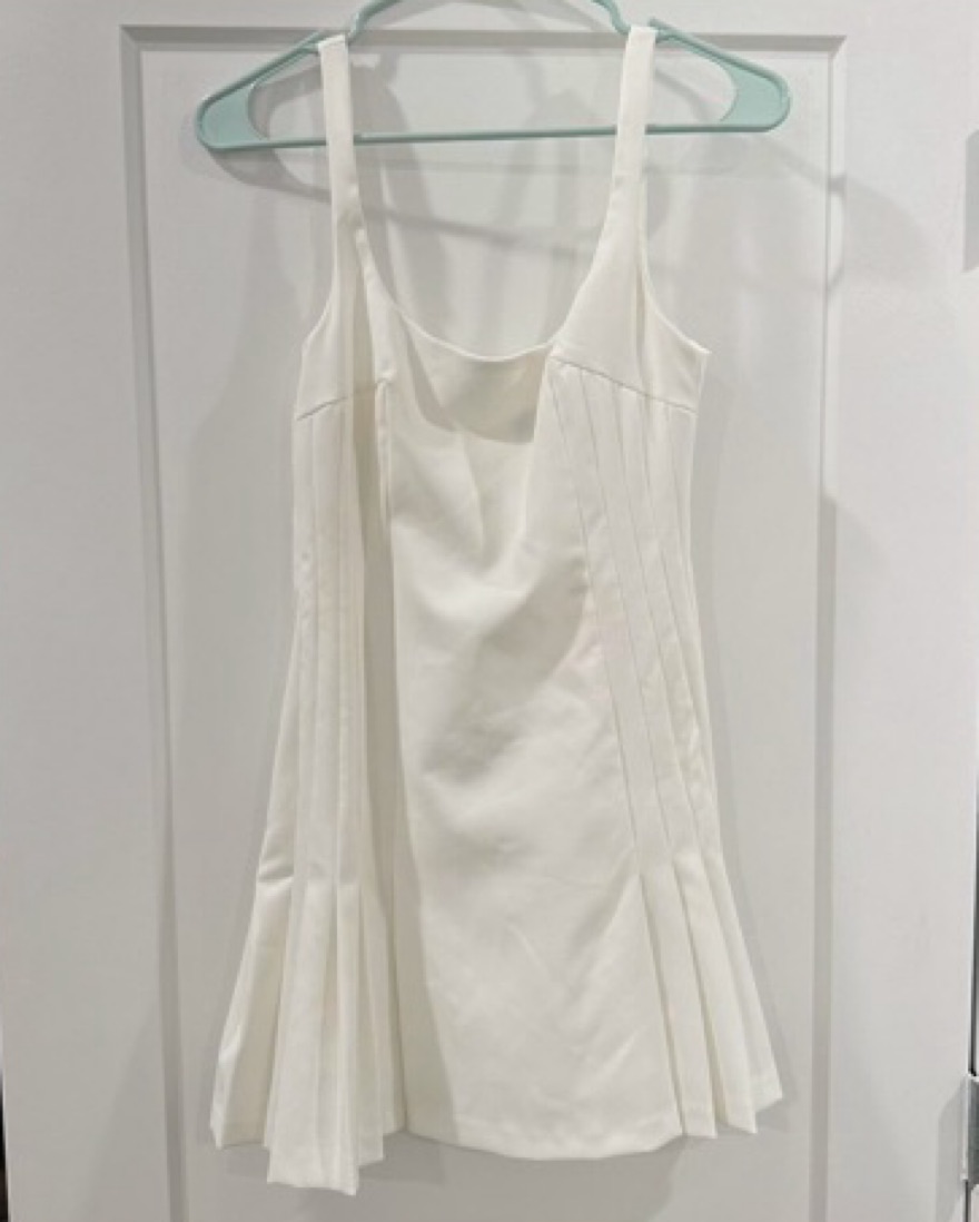 Fashion White Pleated Dress Zara Zara White Pleated Dress Pickle