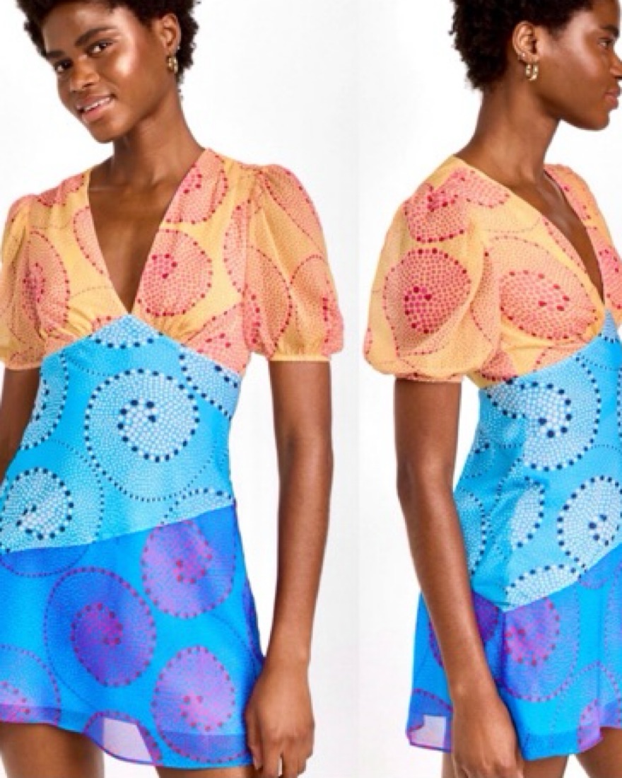 Staud Milla Clothing Staud Milla Mini Dress In Capri/Coastal