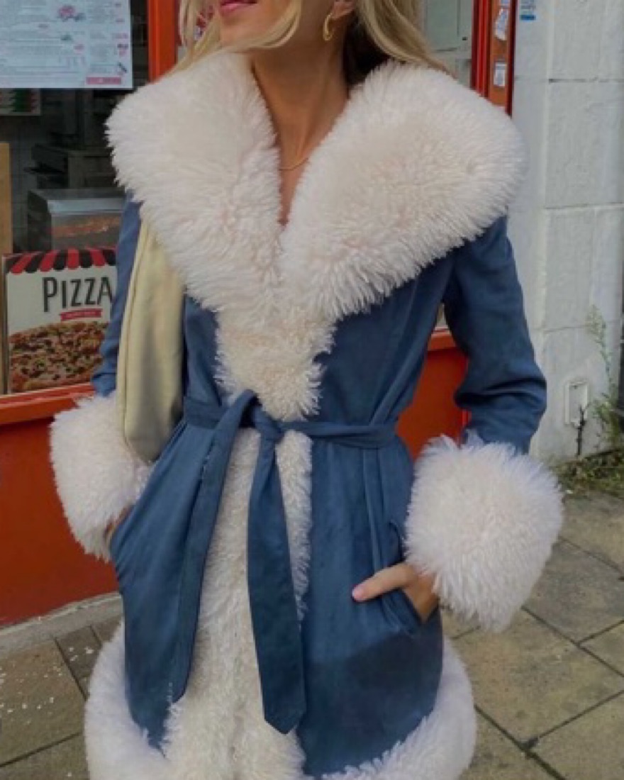 Charlotte simone Dolly Penny Blue Coat Pickle