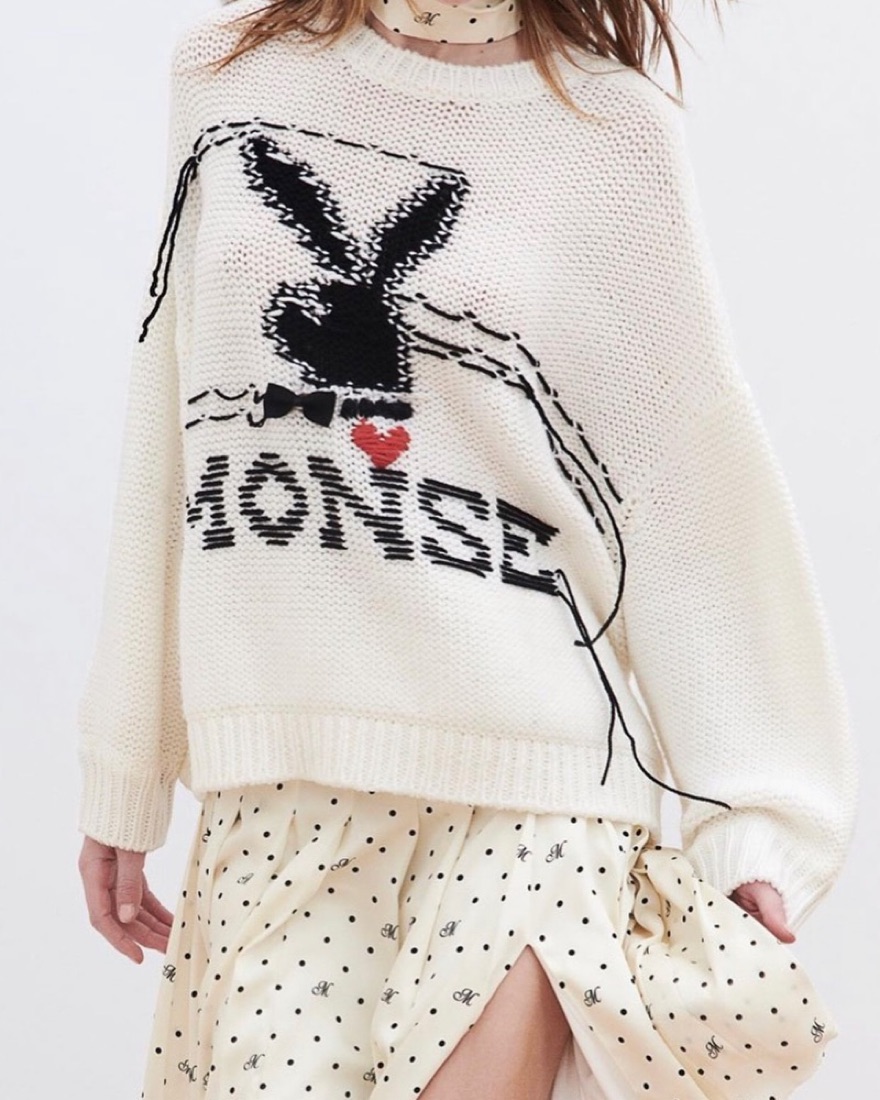 Monse X Playboy Merino Wool Sweater Pickle
