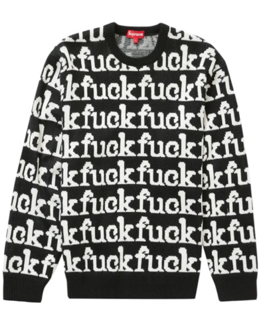 Supreme FUCK sweater (SS22) | Pickle
