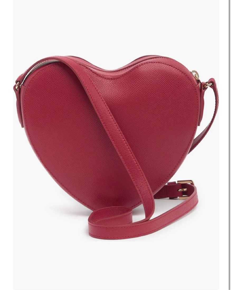 Furla Red Leather Lillie Heart Bag Pickle