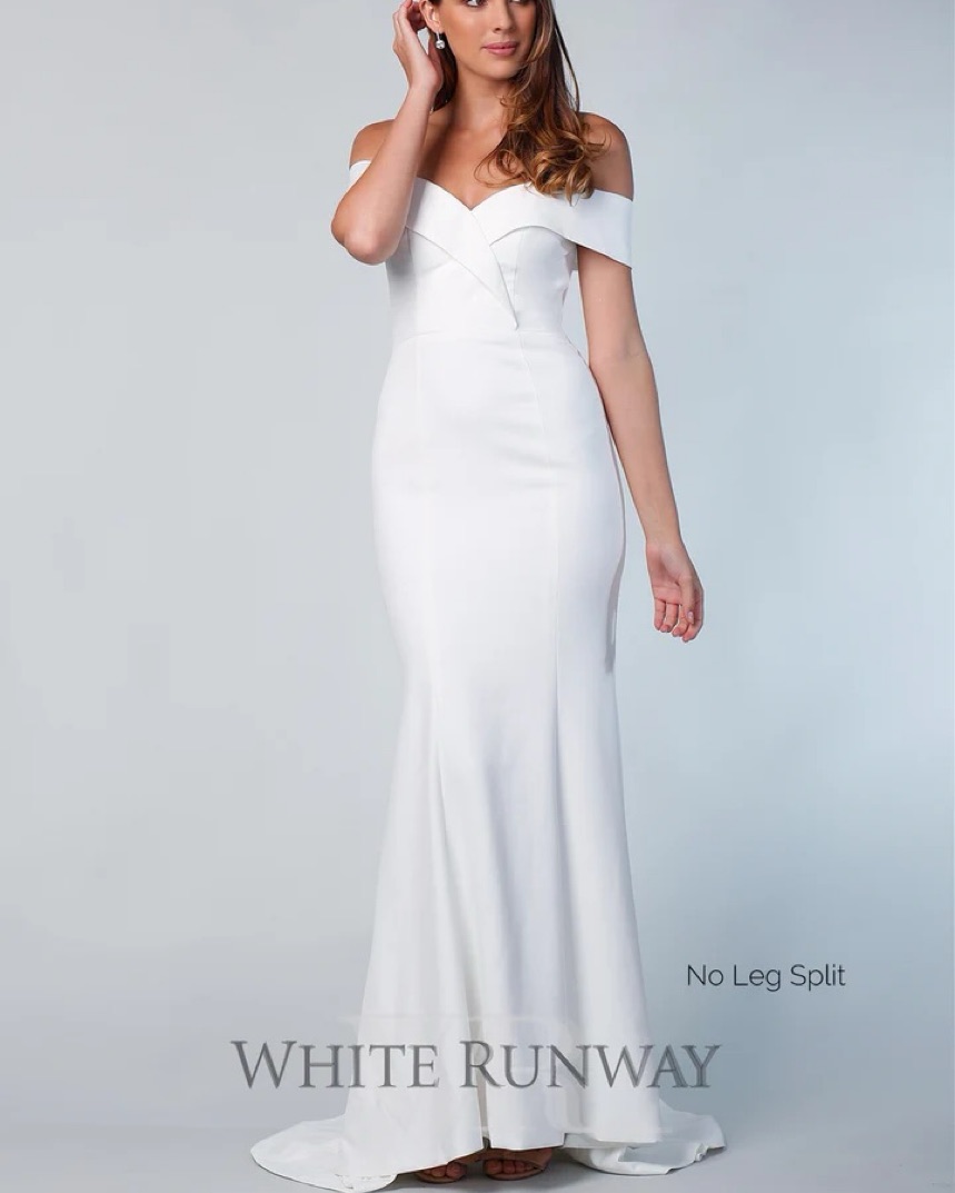 Bridesmaid White Runway Gia Dress White Runway Gia Off Shoulder