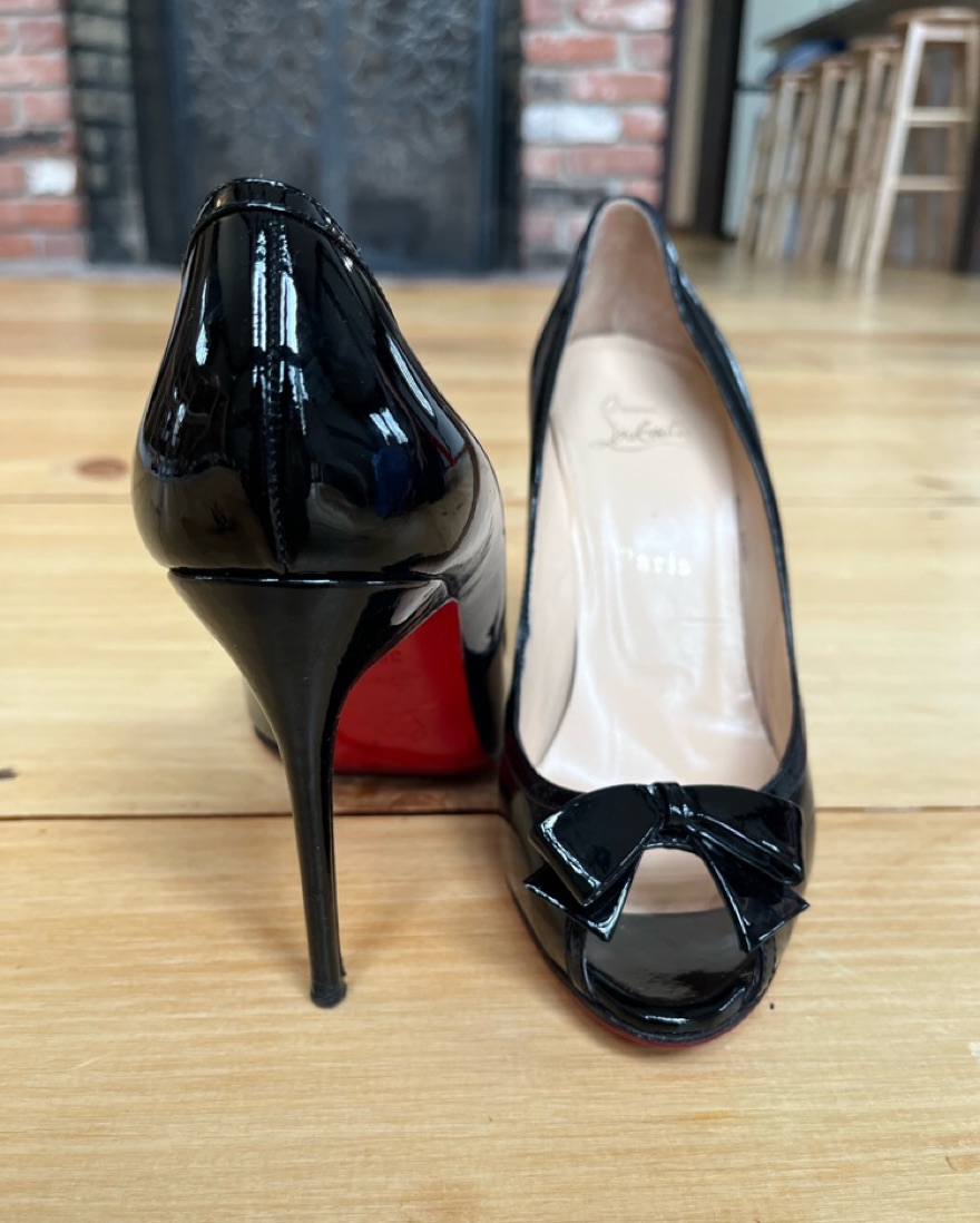 Christian Louboutin Black Bow Heels Pickle