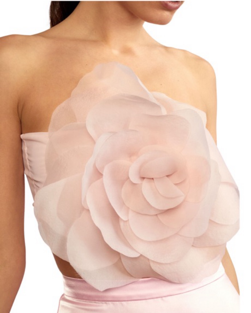 $275 Cynthia Rowley Pink Floral Rose Top Pickle