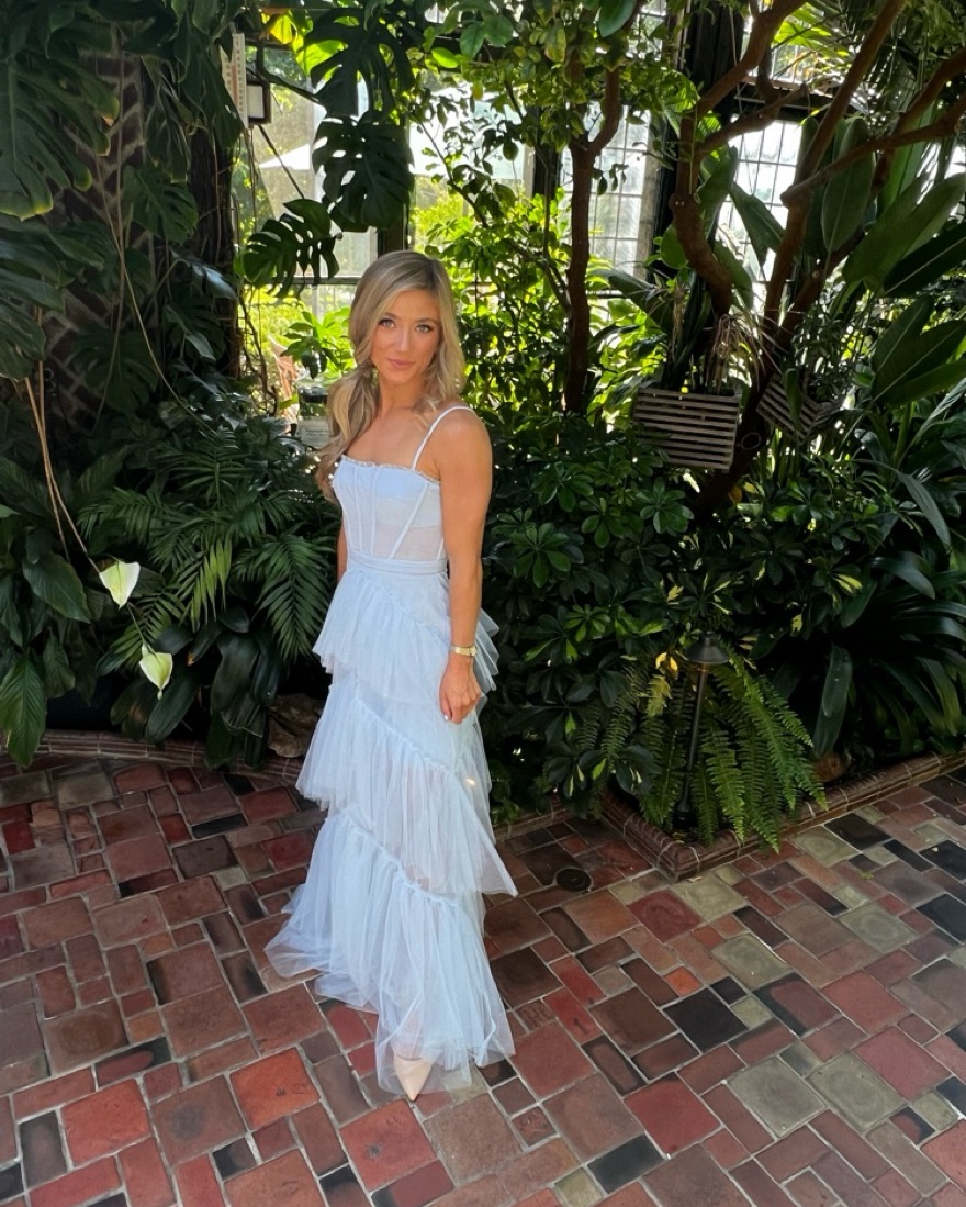 Bcbg Light Bcbg Blue Long Dress BCBG Dress – UrbanaWay