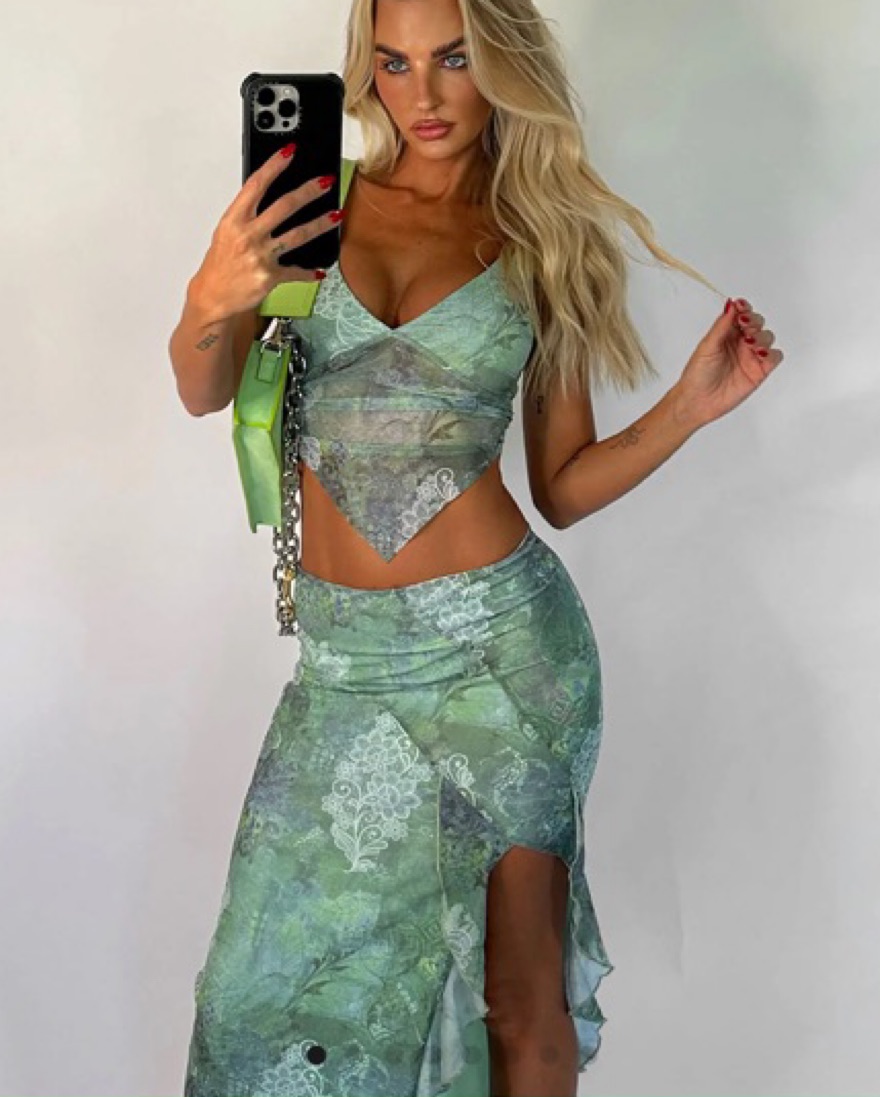 tiger mist green floral dress MONROE DRESS main image 0