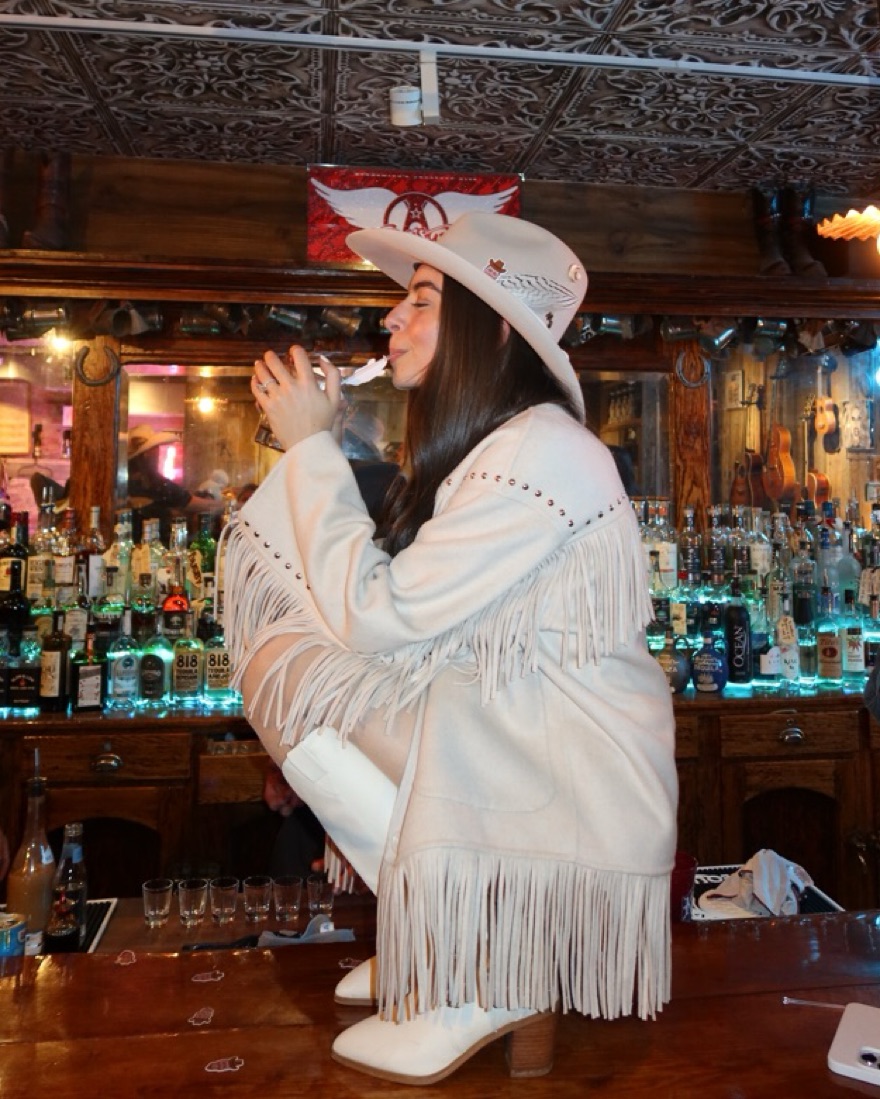 $750 MAJE Beige Fringe Jacket by Maje - Pickle