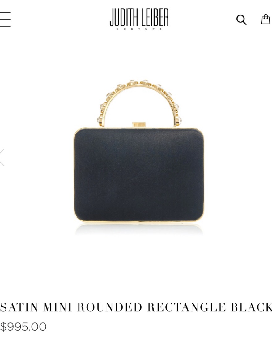 Judith Leiber Satin Mini Black Handbag by Judith Leiber - Pickle