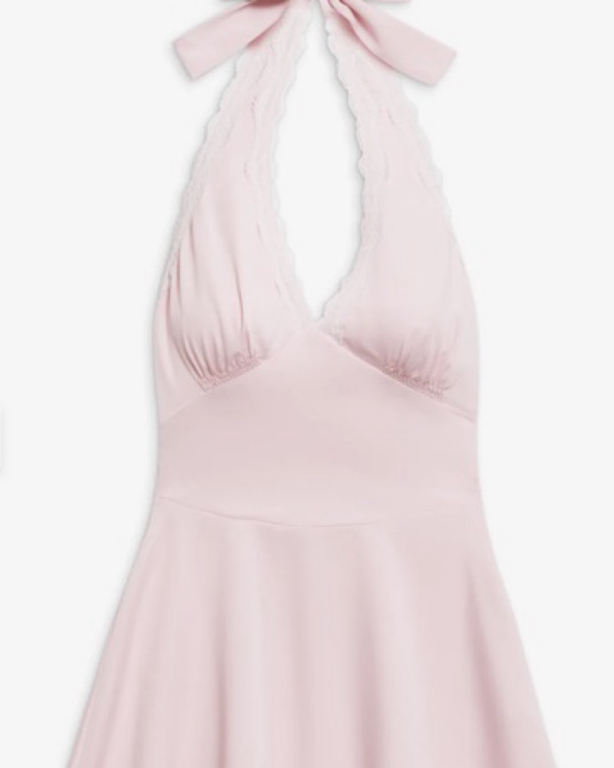 Frankies Audrey Satin Mini Dress by Frankies Bikinis - Pickle
