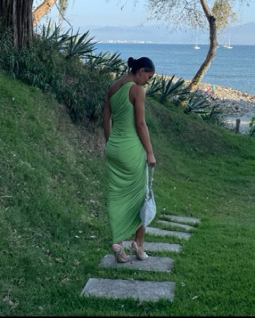 norma kamali dress green Walter Midi Dress