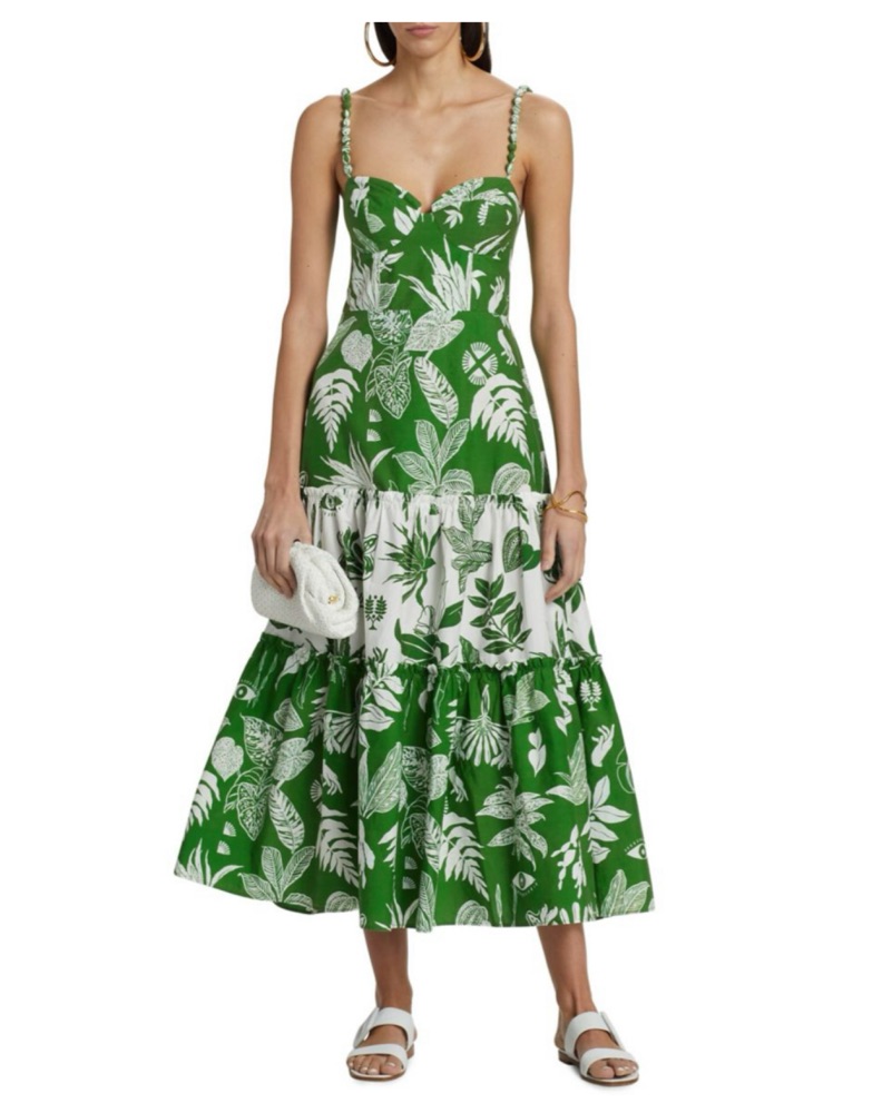 Farm Rio Forest Soul Mix Midi Dress by Farm Rio - Pickle