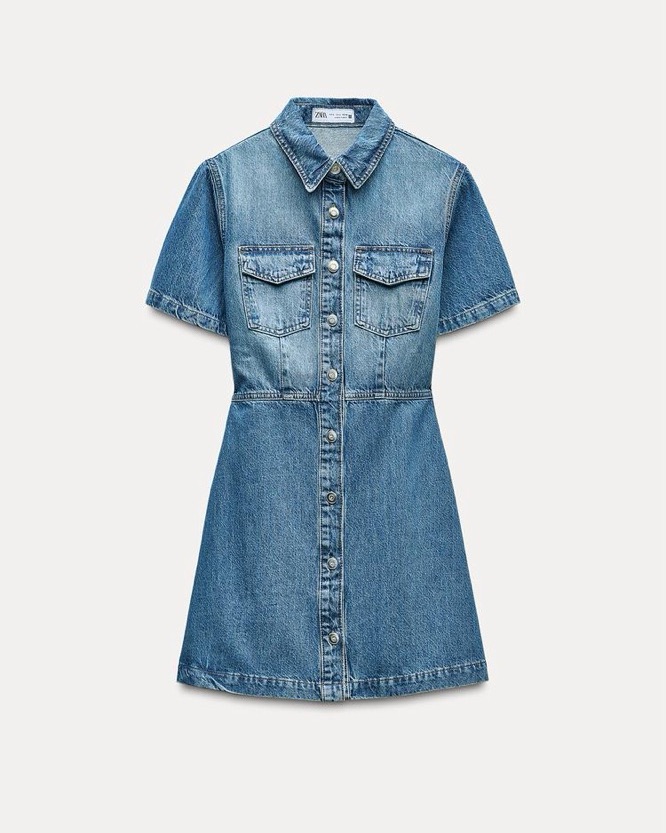 denim long sleeve birdie mini dress Derby Darling Size:0-1 Years (80cm) #VowRenewal The COSMALA Denim Long ASOS Design - Denim