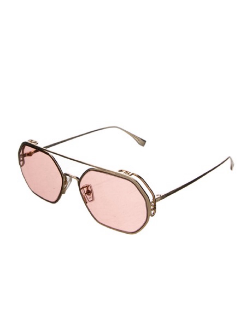Hexagonal O'Lock Fendi Pink Sunglasses by Fendi - Pickle